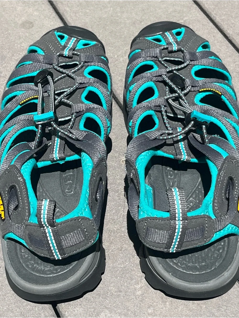 KEEN Whisper Waterproof Sport Sandals Gray Teal Womens 9.5 - Picture 4 of 8